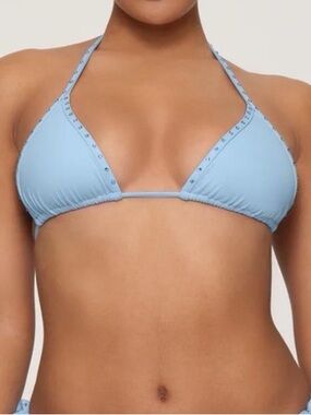 NWT Skims Rhinestone Swim Triangle Bikini Top